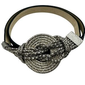 Silver Chain Knot Womens Fashion Belt‎ Lake Shore Drive Snakeskin Accessories